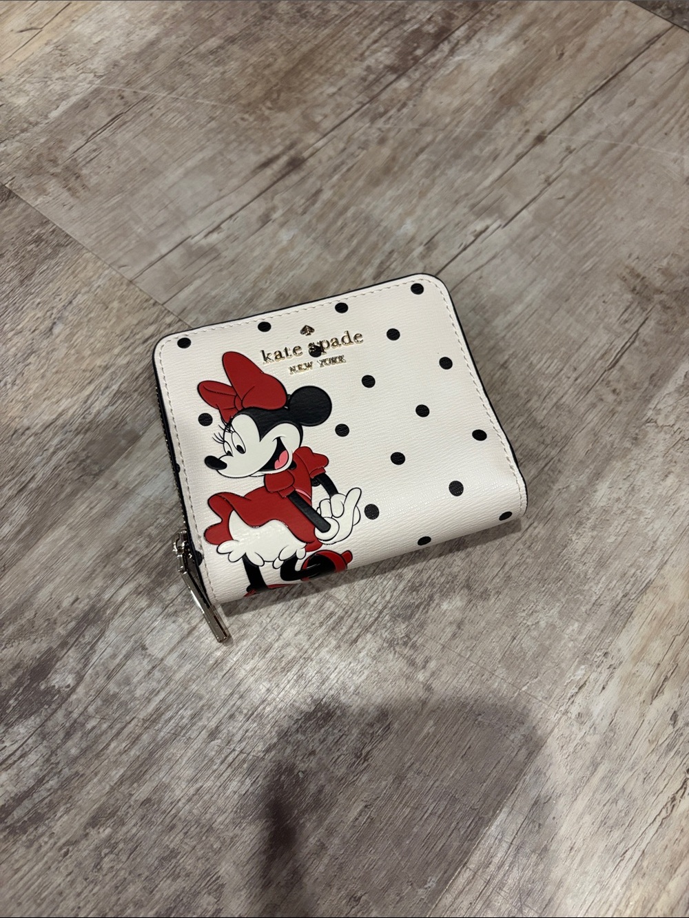kate spade Minnie Mouse Zip Wallet with Polka Dots